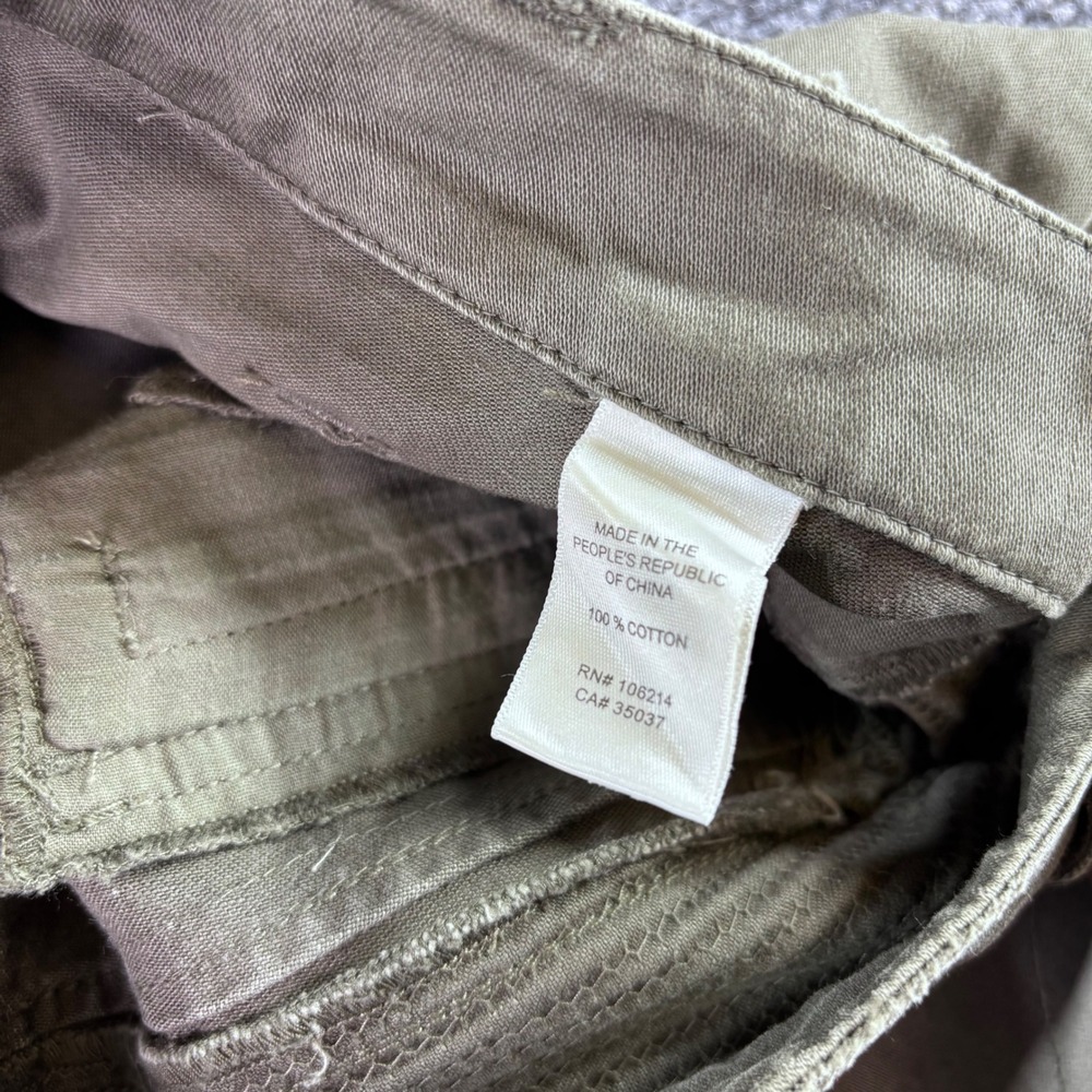 Joe's Jeans Moto Cargo Pants Women 25 Olive Green Ribbed Knee Zip Cuff Low Rise - Picture 10 of 10